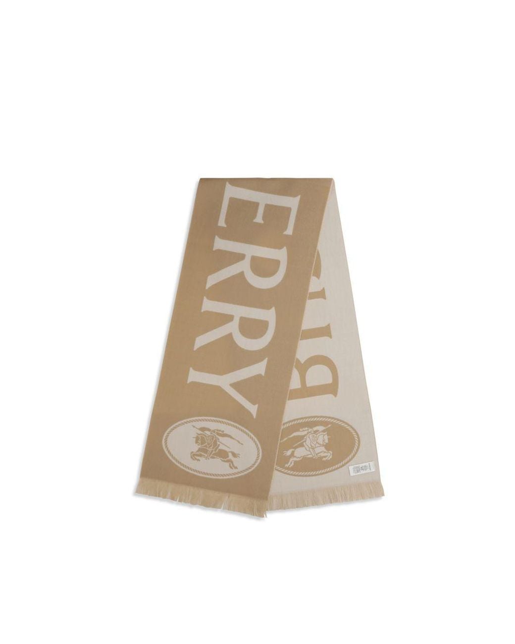 Burberry Natural Beige Wool Oves Aries Scarf for men