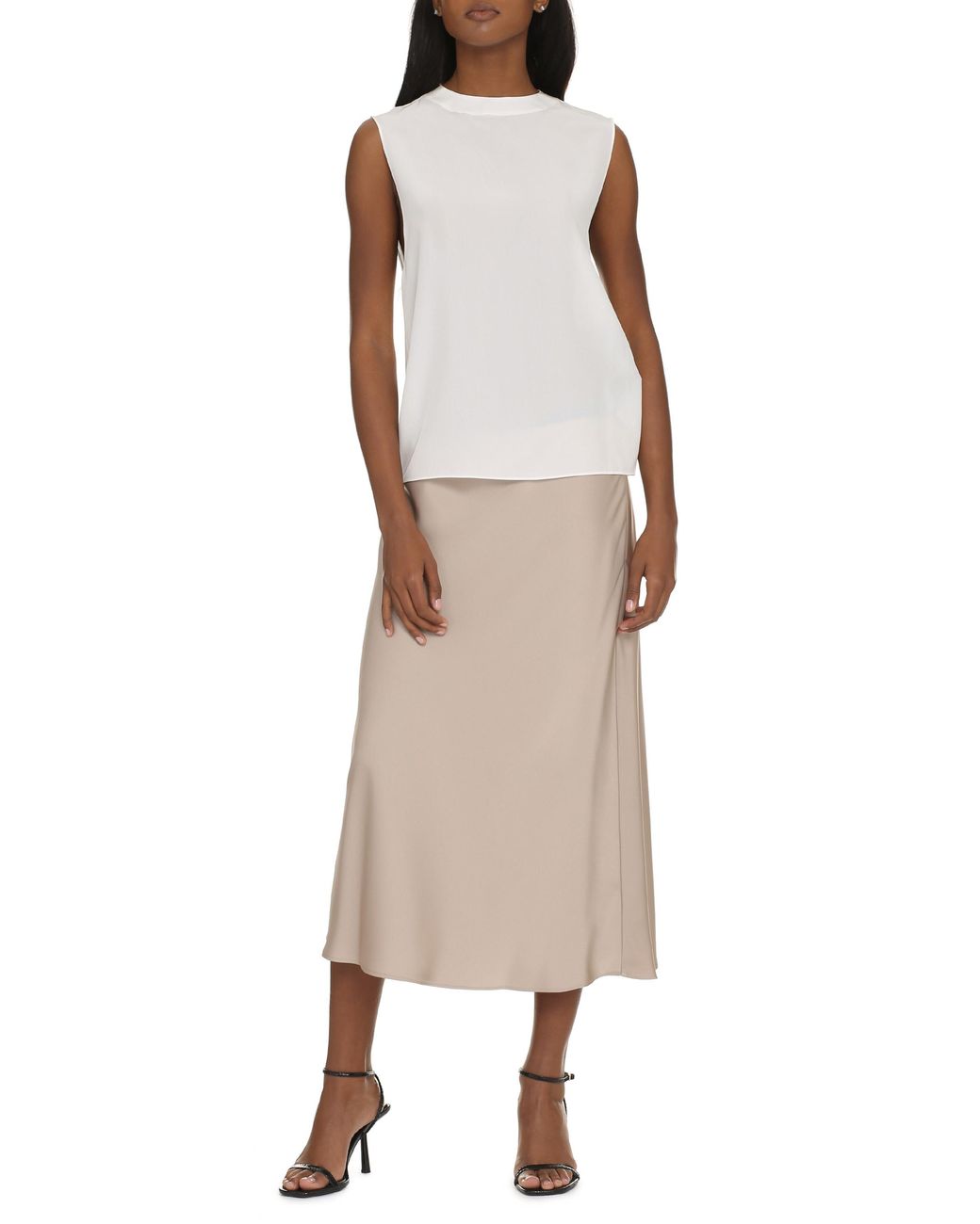 Saint Laurent White Silk Top Vests & Tank Tops