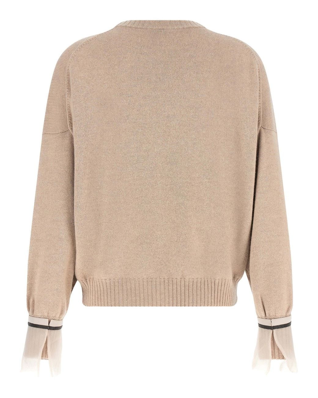 Brunello Cucinelli Natural Brunello Cucinelli Cashmere Crew Neck Sweater