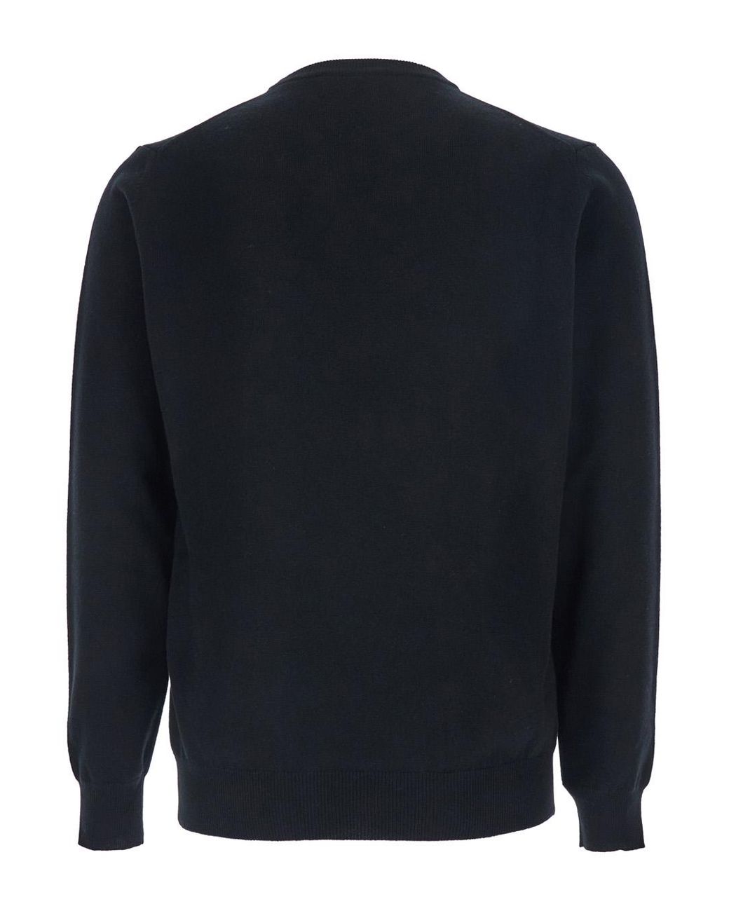 Kangra Blue Crewneck Sweater With Ribbed Trims for men
