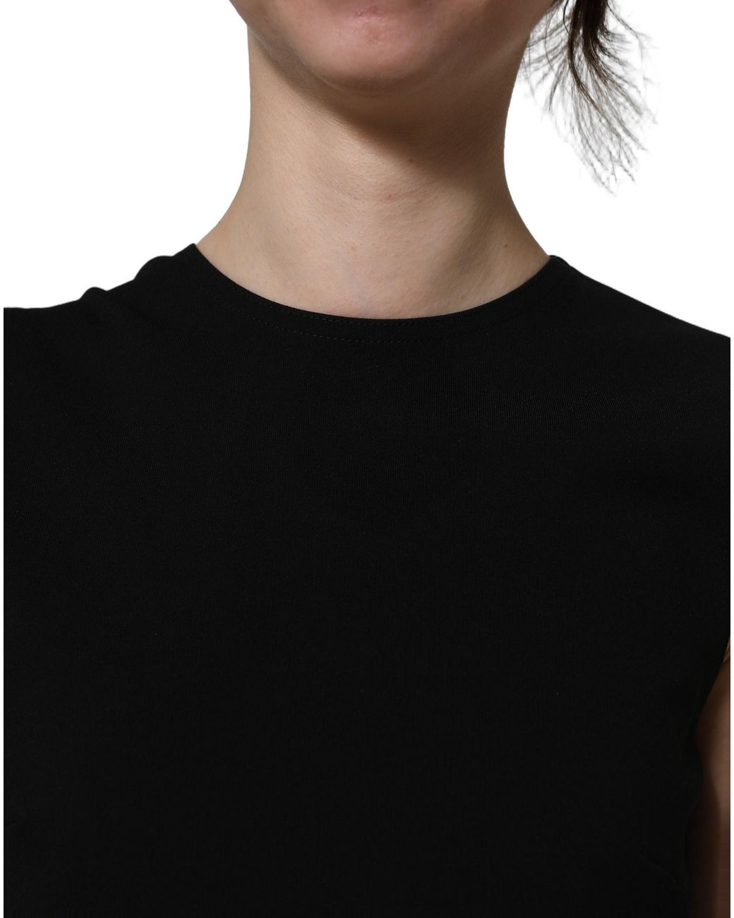 Dolce & Gabbana Black Cut Out Detail Sleeveless Maxi Dress