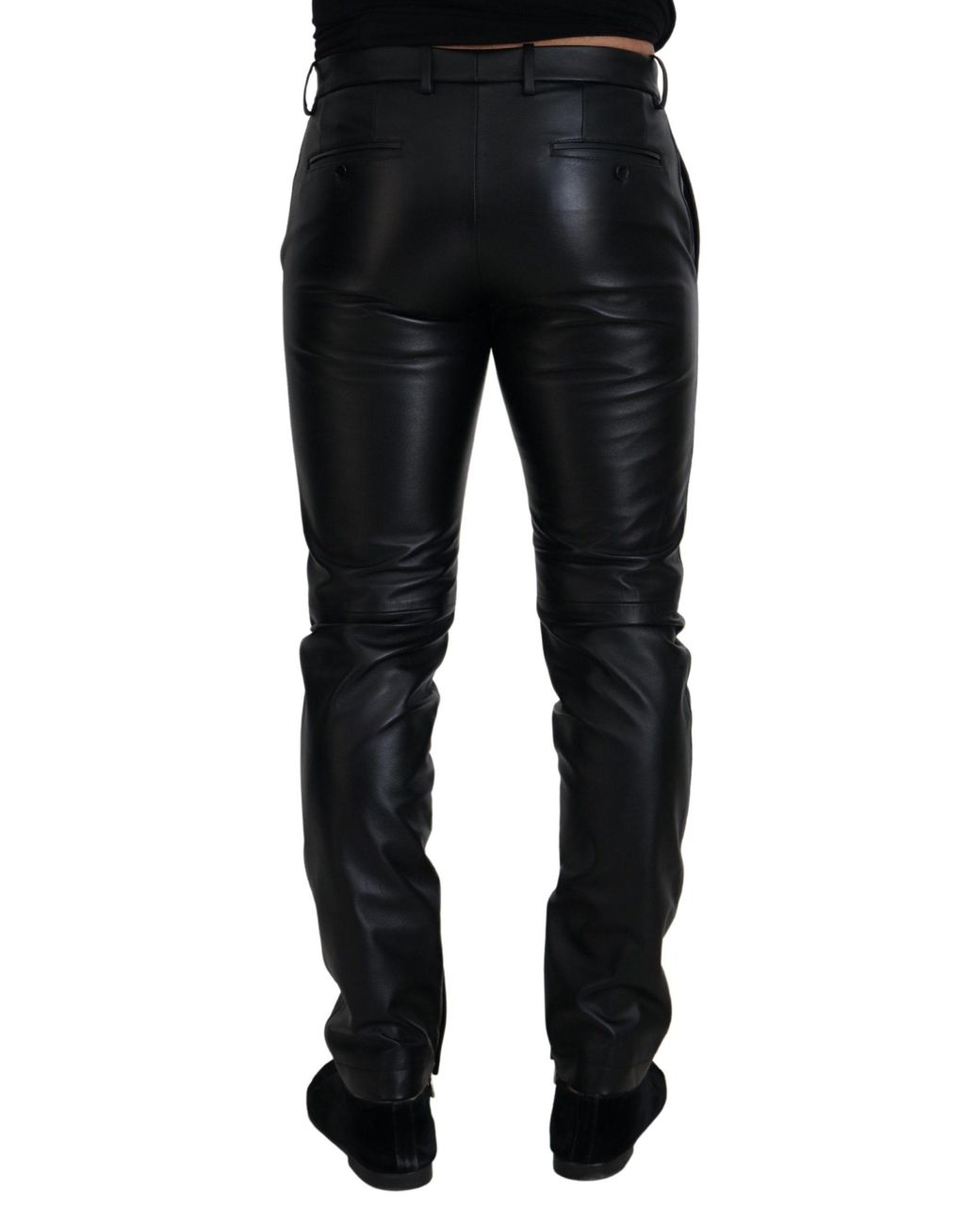 Dolce & Gabbana Black Elegant Agnello Trousers For for men