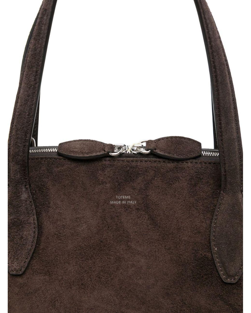 Totême  Brown Suede Leather Tote Bag