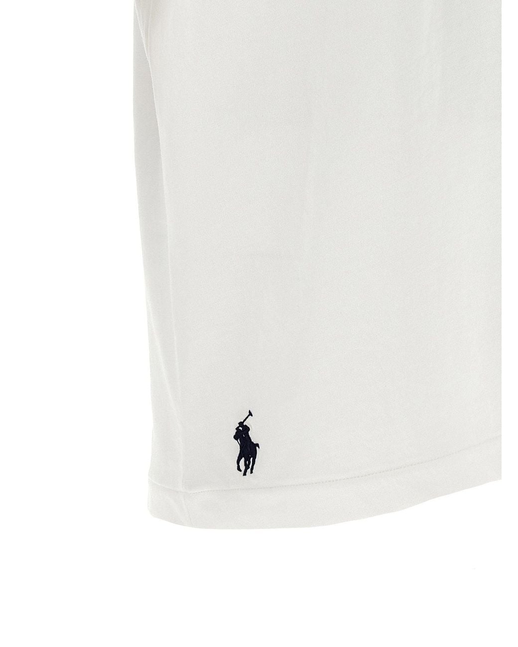 Polo Ralph Lauren White Logo-Embroidered Cotton Jersey T-Shirt