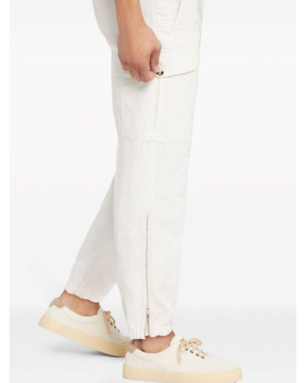 Brunello Cucinelli Natural Linen Trousers for men
