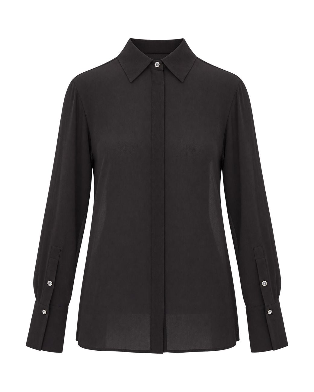 Liu Jo Black Shirt Crêpe De Chine Viscose