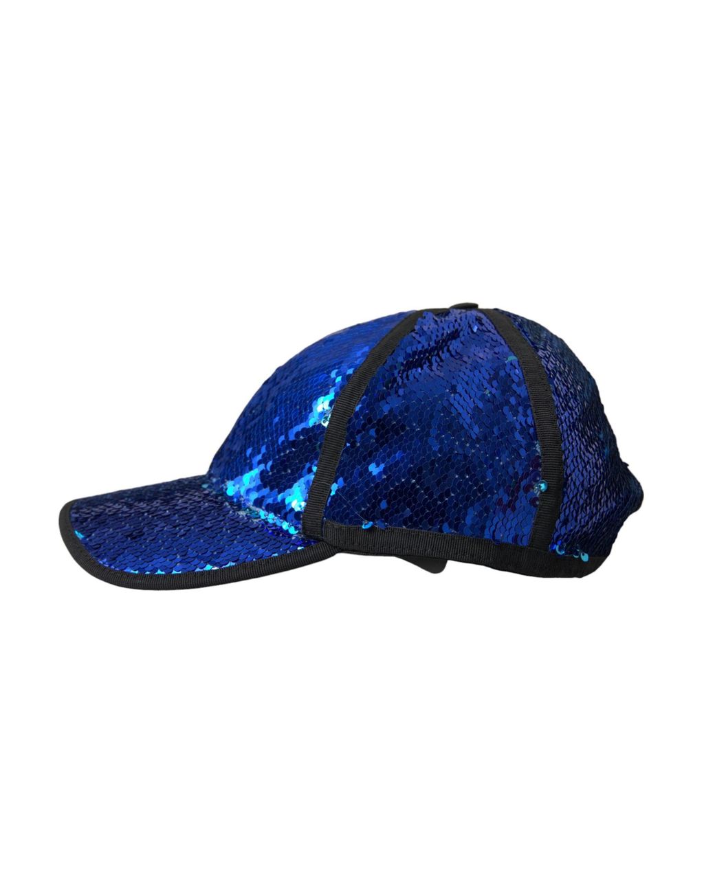 Dolce & Gabbana Blue Royal Sequin Baseball Hat for men