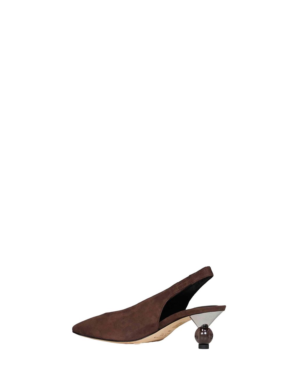Weekend by Maxmara Brown Slingback Pumps Wkaorma Suede Calf Leather