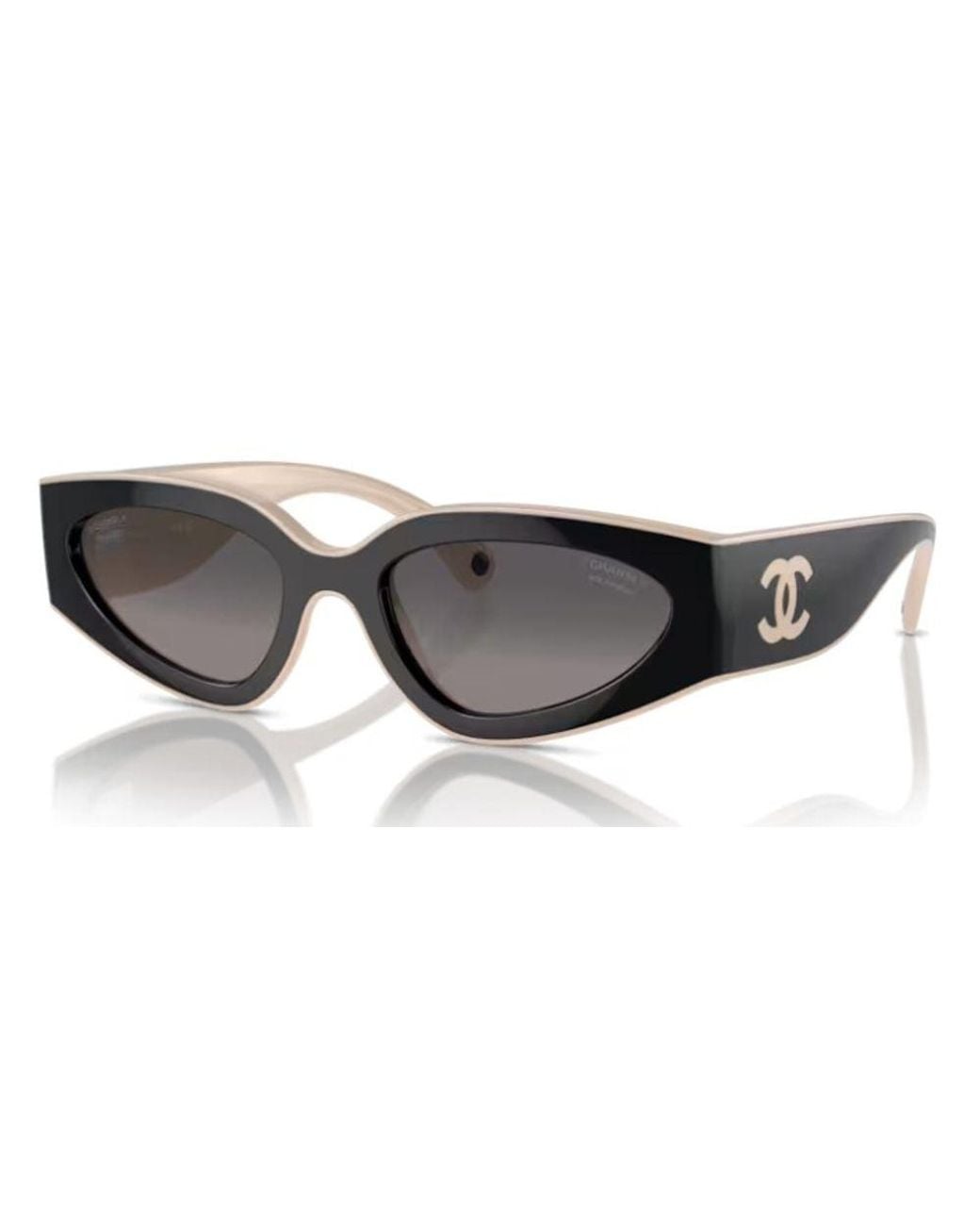 Chanel Black Chanel Eyewear Ch6056 Logo Cat-Eye Sunglasses