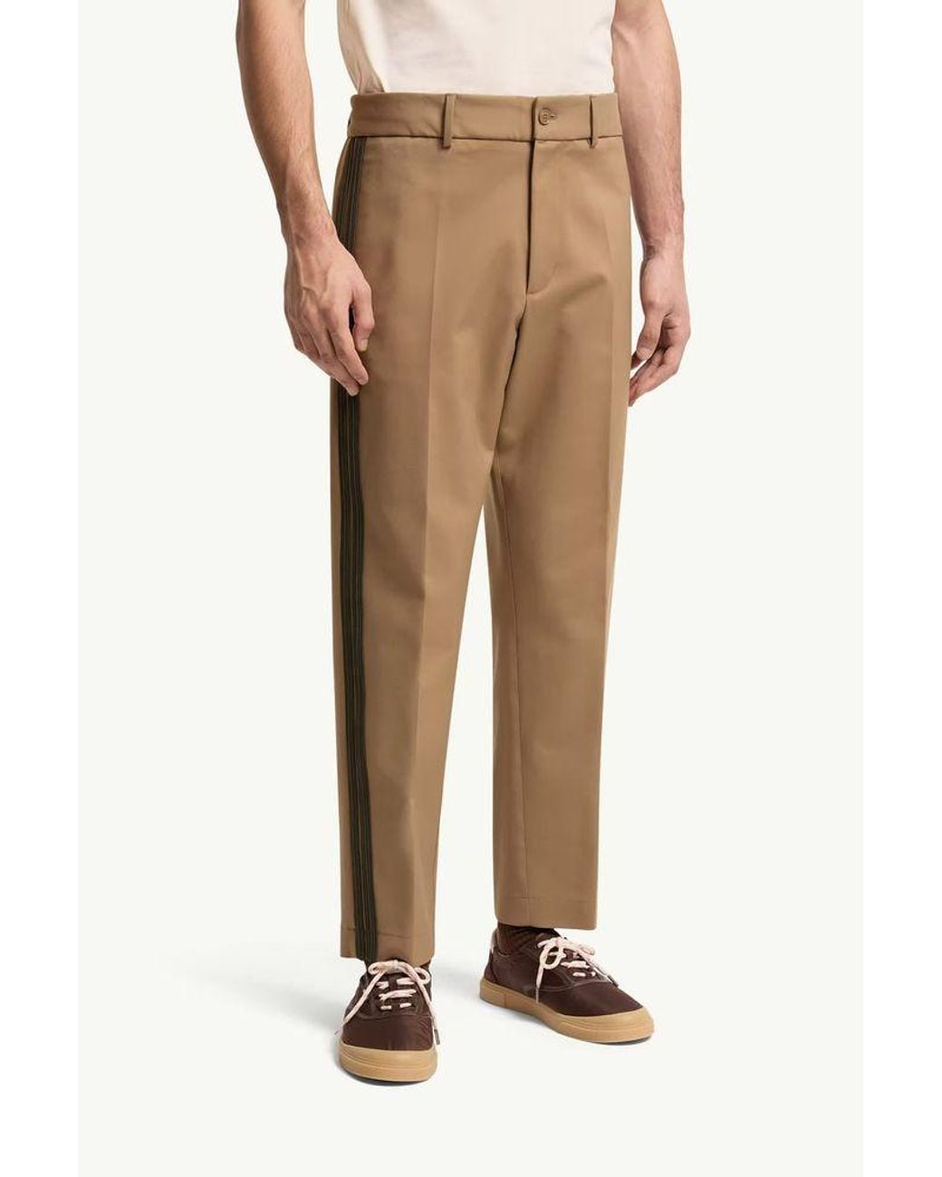 Moncler Natural Moncler Cropped Trousers for men