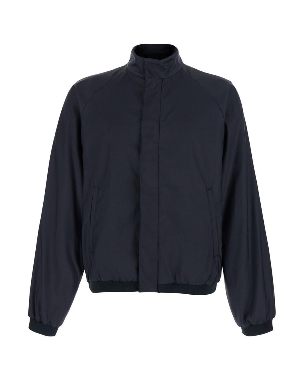 Gucci Blue Gucci Technical Polyamide With Web Stripe Jacket for men