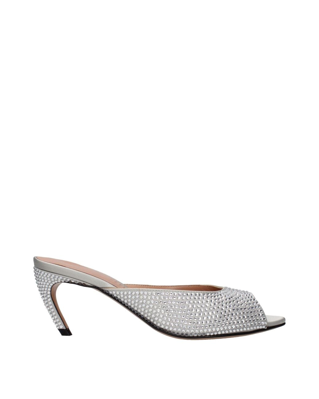 The Attico Metallic Ada Sandals Satin