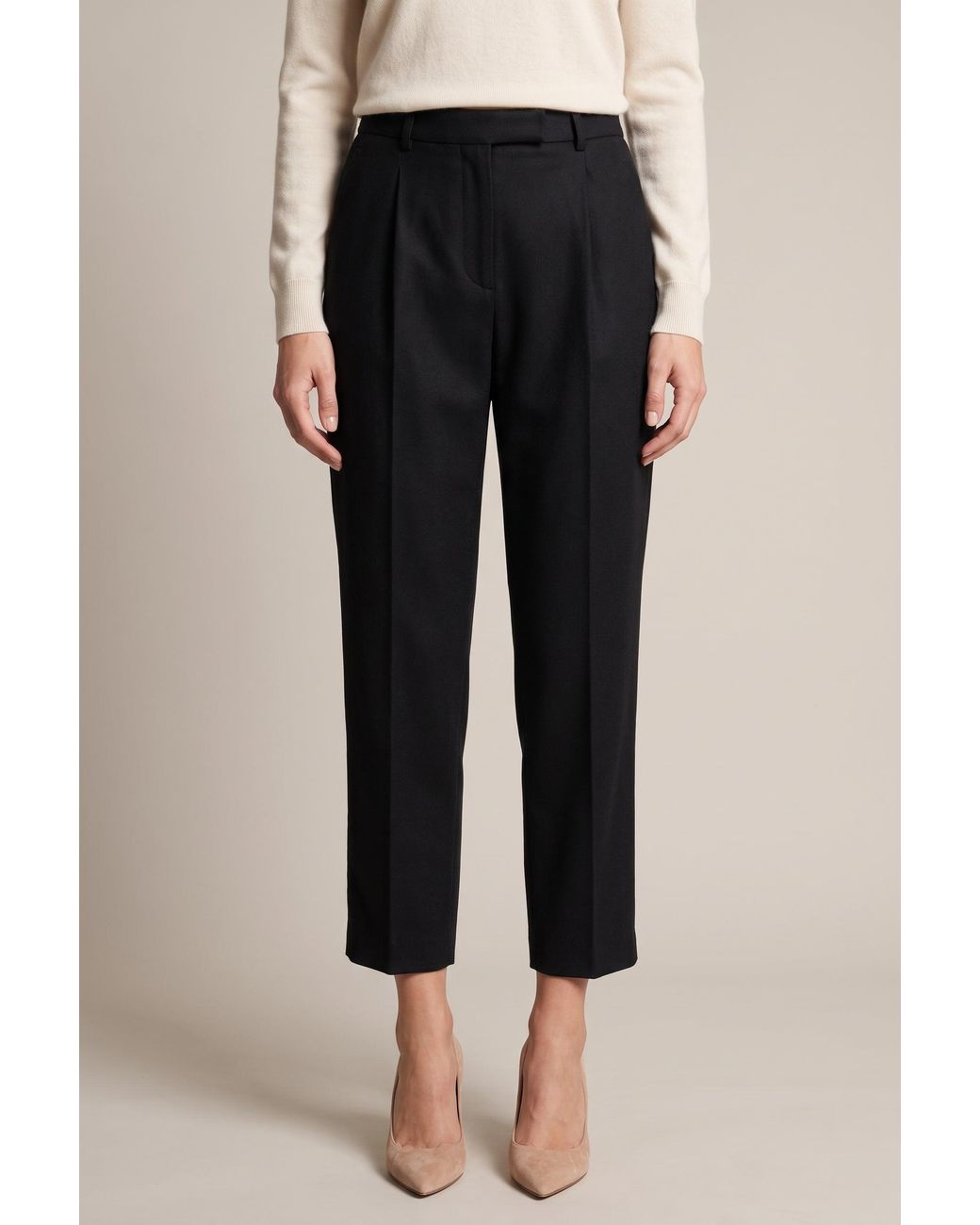 Brunello Cucinelli Black Wool Blend Trousers