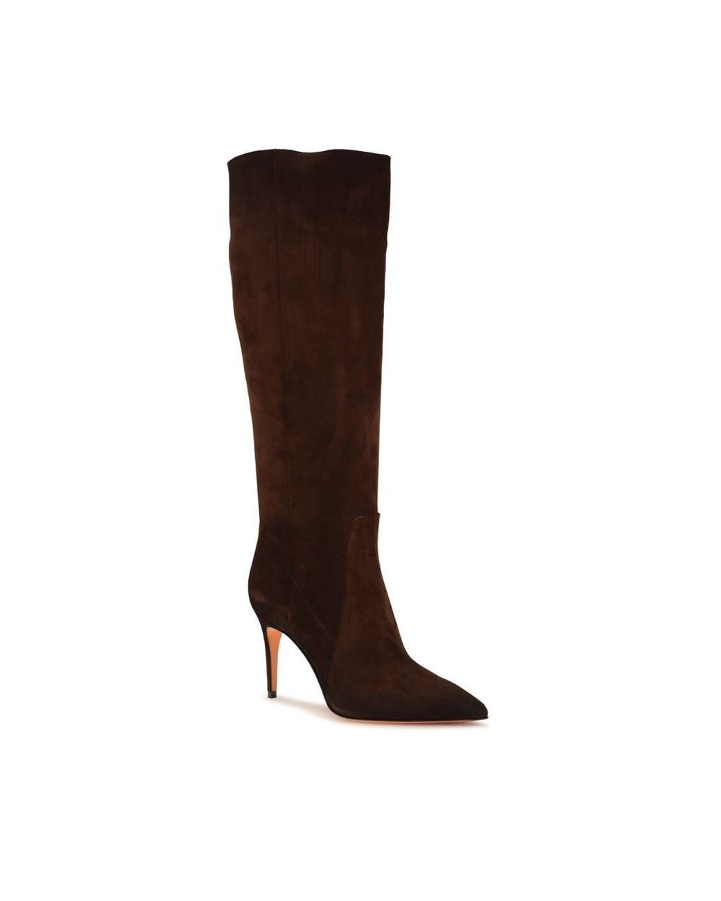 Santoni Brown Calf Leather Bos Taurus High Heel Boots