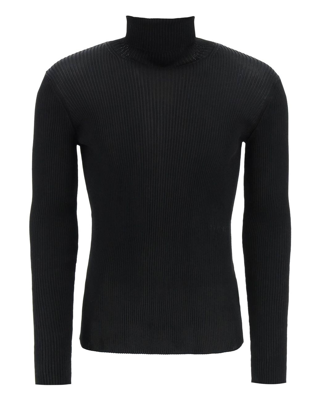 Off White c o Virgil Abloh Ribbed Techno Knit Turtleneck Sweater