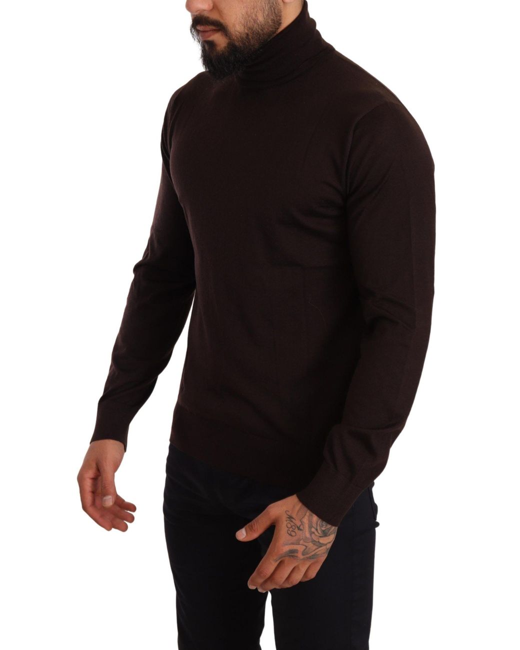 Dolce & Gabbana Black Cashmere Turtleneck Pullover Sweater Clothing for men