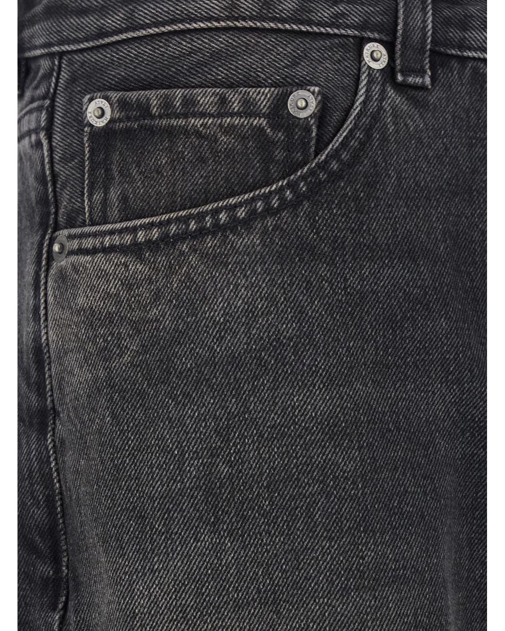 Haikure Gray Bethany Jeans With Logo Patch On The Rear And Wide Leg