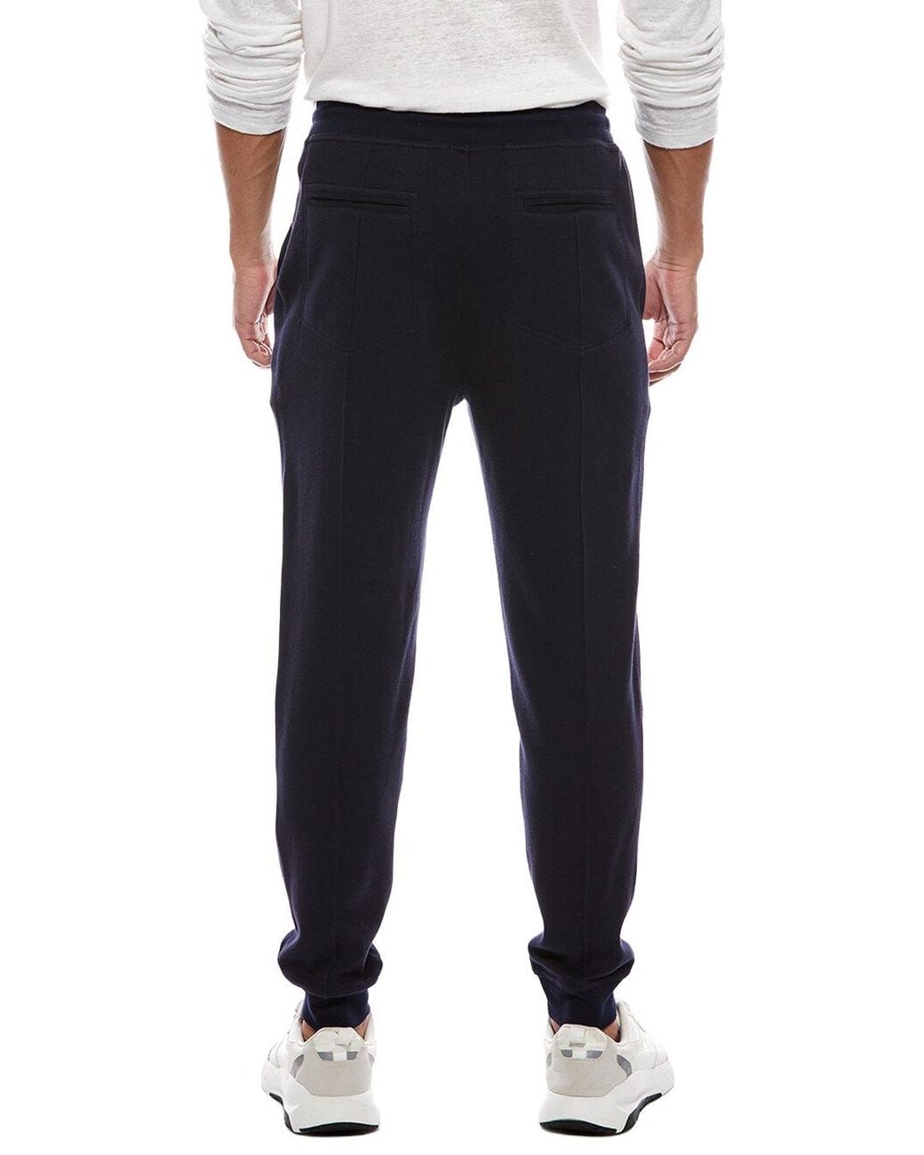 Brunello Cucinelli Black Dark Cotton Jogger Trousers for men