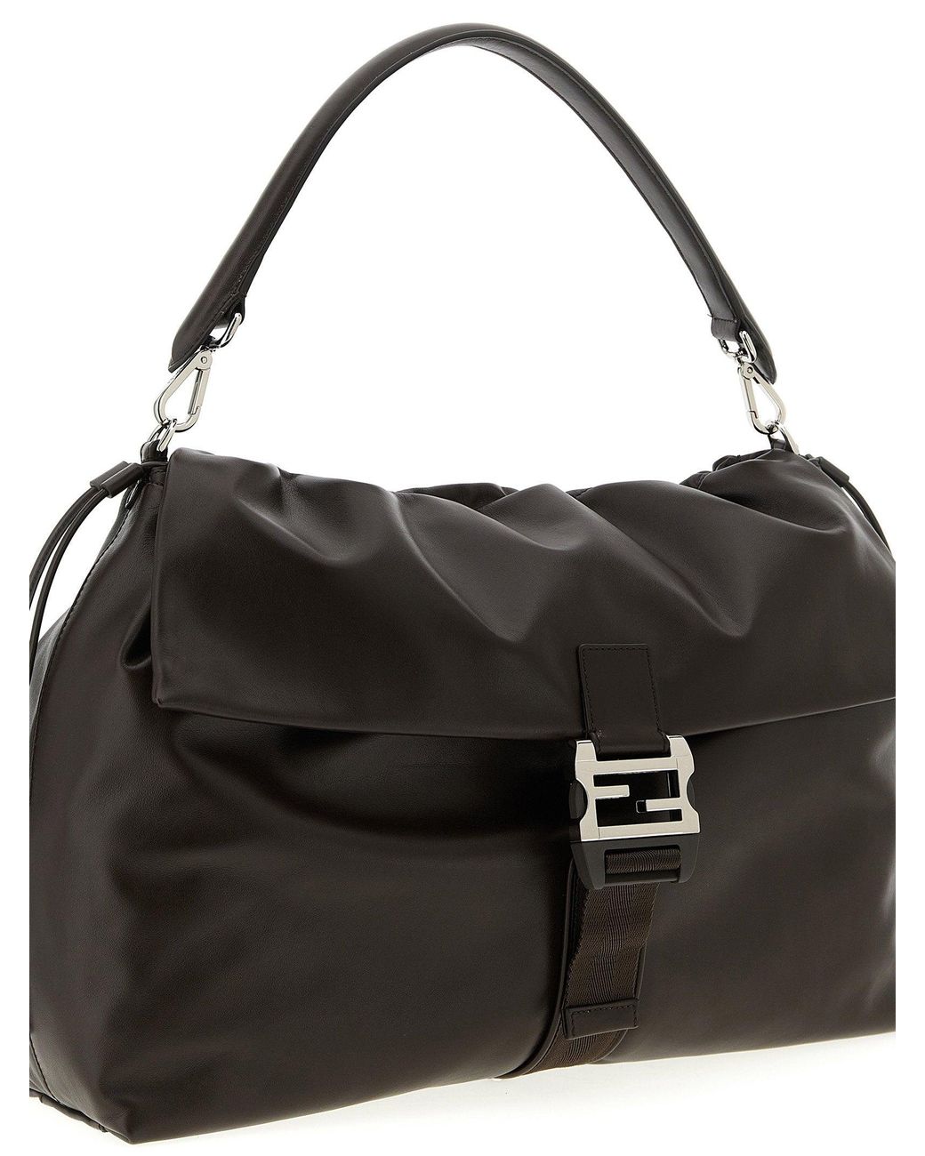 Fendi Black Flux Maxi Shoulder Bag