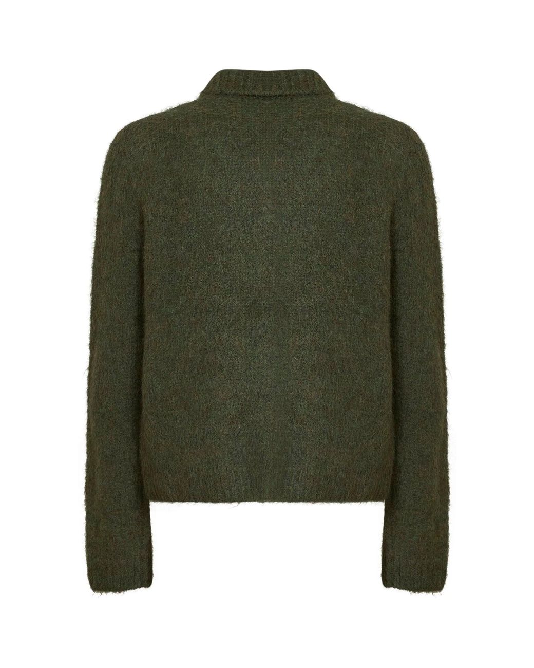 Dries Van Noten Green Forest Alpaca Blend Knit Mora Cardigan<Br for men
