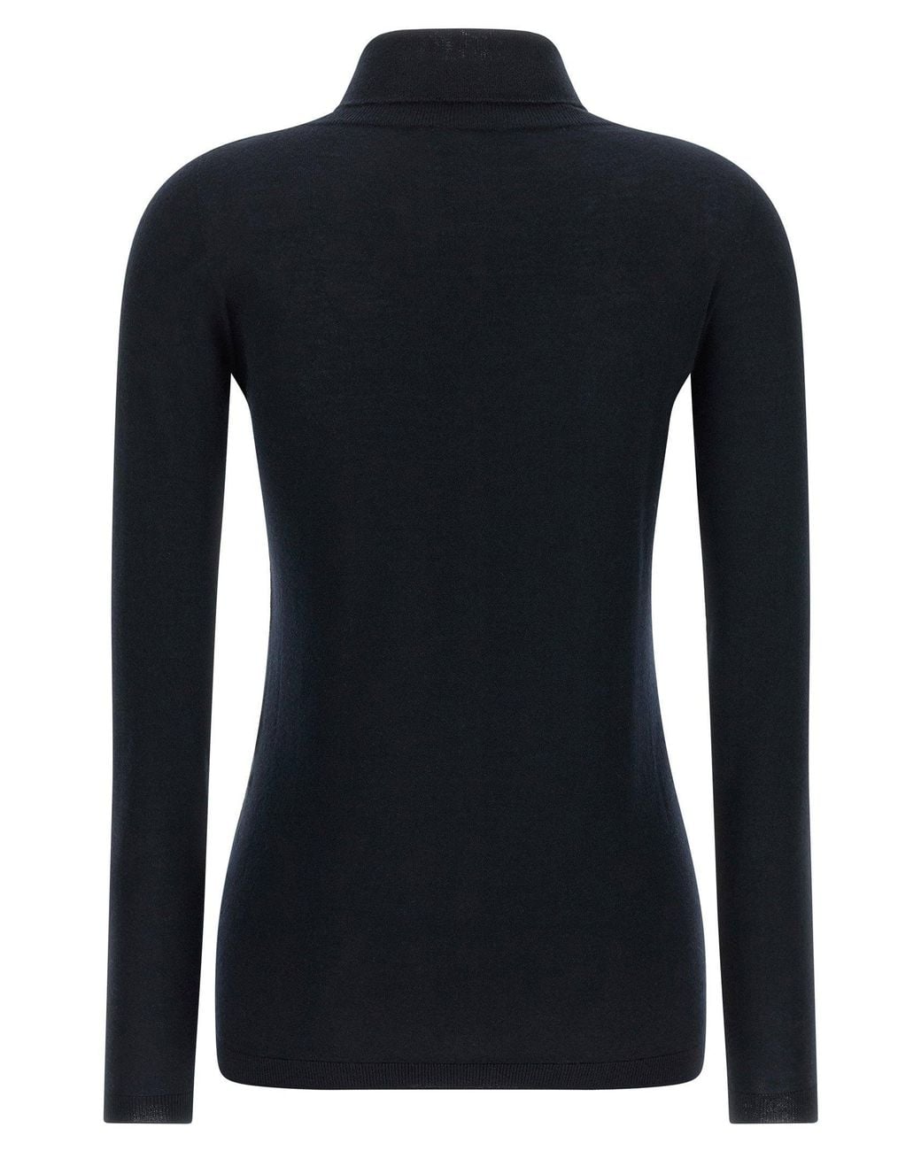 Fabiana Filippi Black Cashmere And Silk Turtleneck Sweater