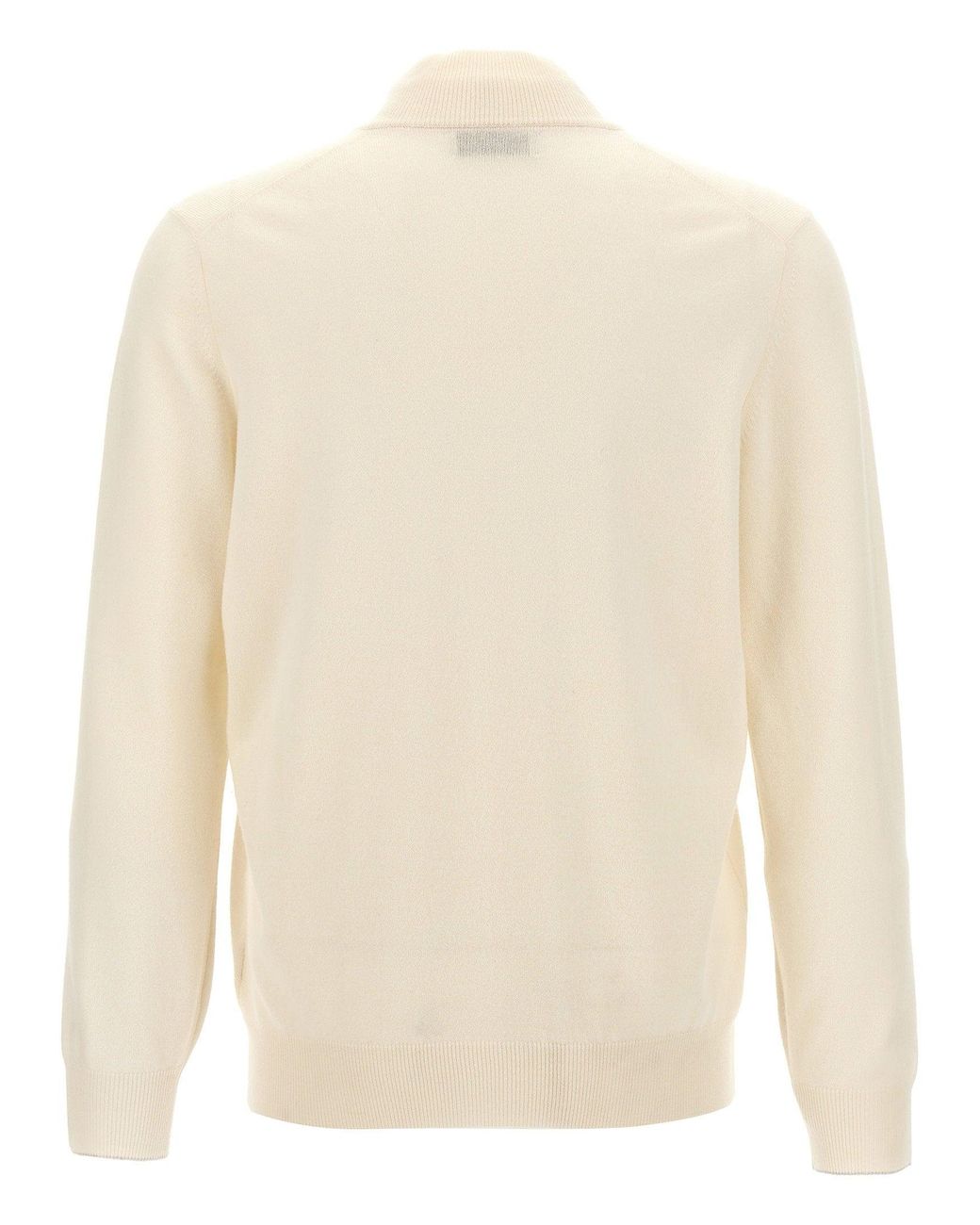 Brunello Cucinelli White Cashmere Sweater for men