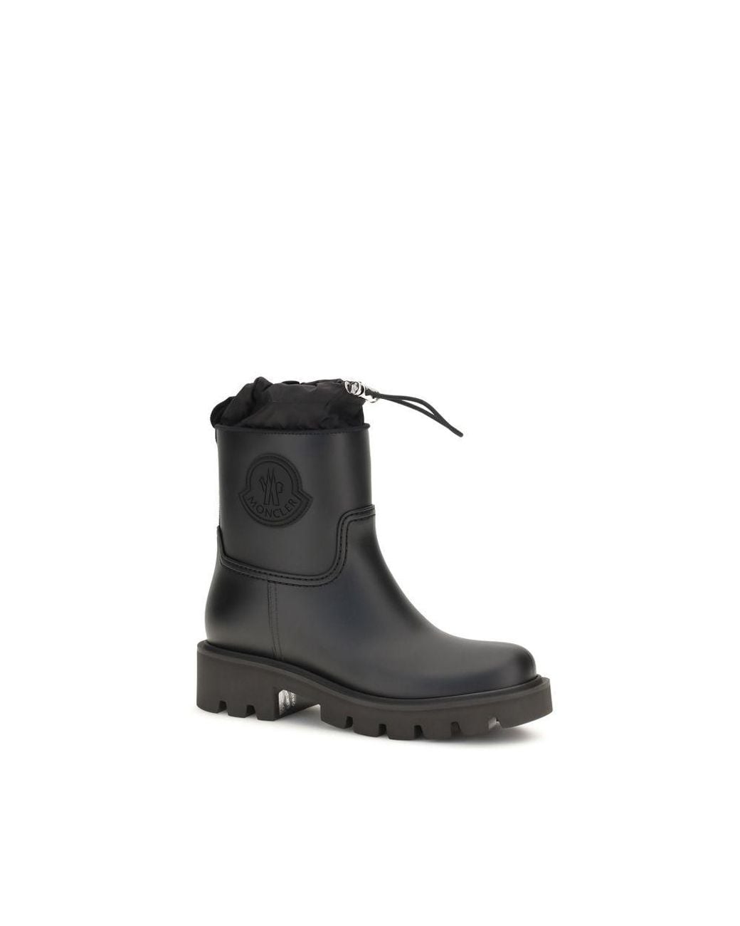 Moncler Black Pvc Rain Boots