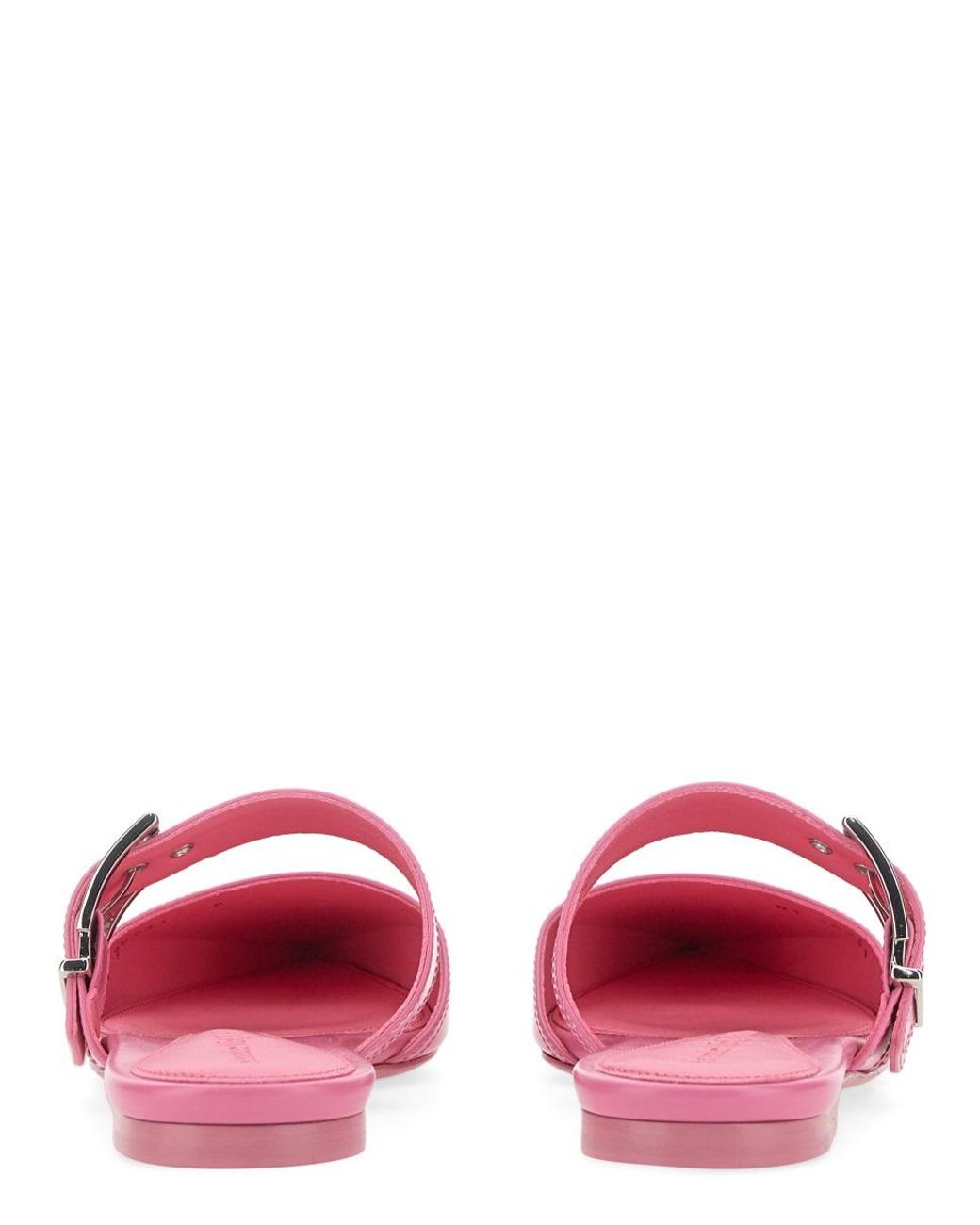 McQueen Pink Mule Punk Leather