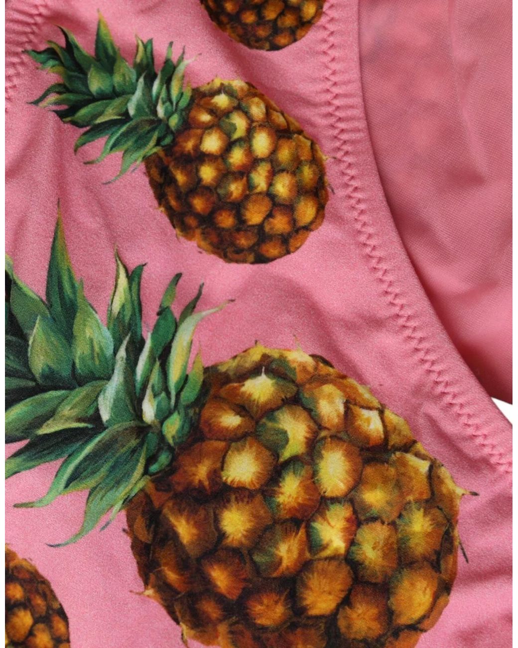 Dolce & Gabbana Red Pineapple Swimsuit Bikini Bottom Swimwear Nylon Elastane Clothing