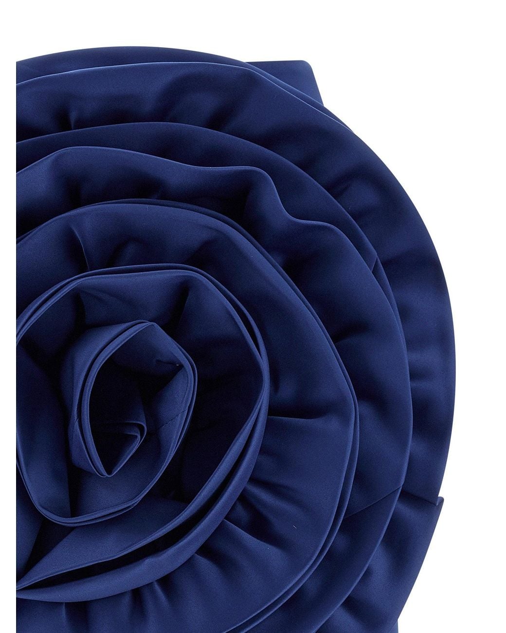 ROTATE BIRGER CHRISTENSEN Maxi Flower-Appliqué Satin Skirt in Blue | Lyst
