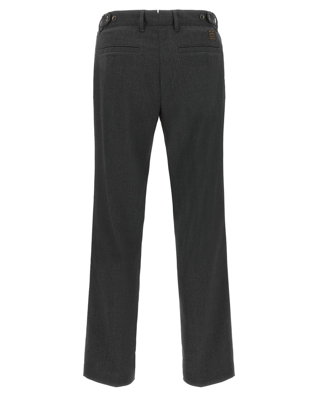 Incotex Gray Wool Blend With Adjustable Tabs Trousers for men