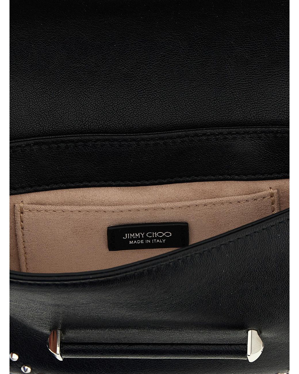 Jimmy Choo Black 'Bar' Wallet On Chain