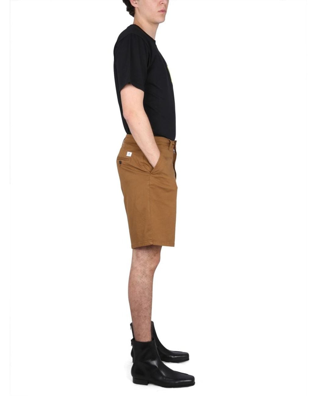 Department 5 Brown Cotton Bermuda Shorts for men
