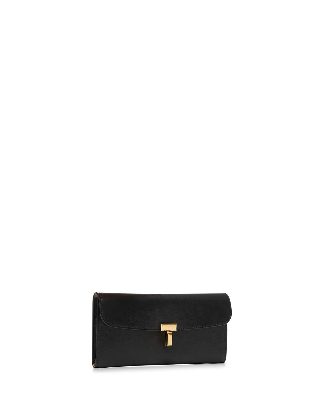 Totême White Leather T-Lock Wallet
