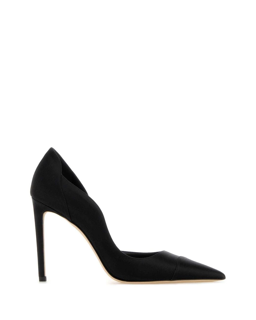 Jimmy Choo Black Satin Brigitte 100 Pumps