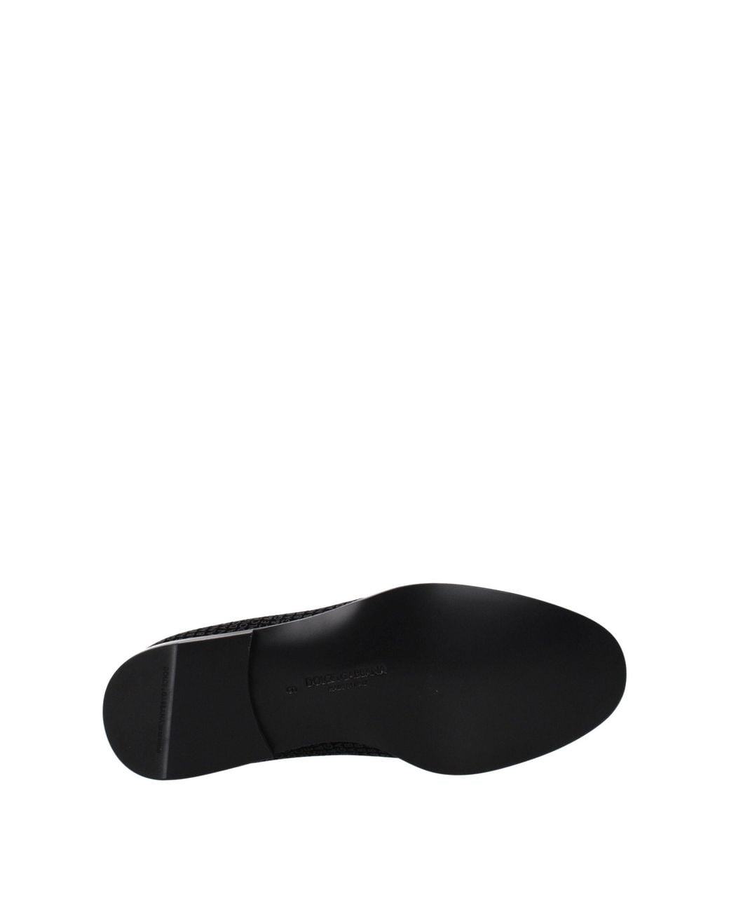 Dolce & Gabbana Black Velvet Logo Loafers for men