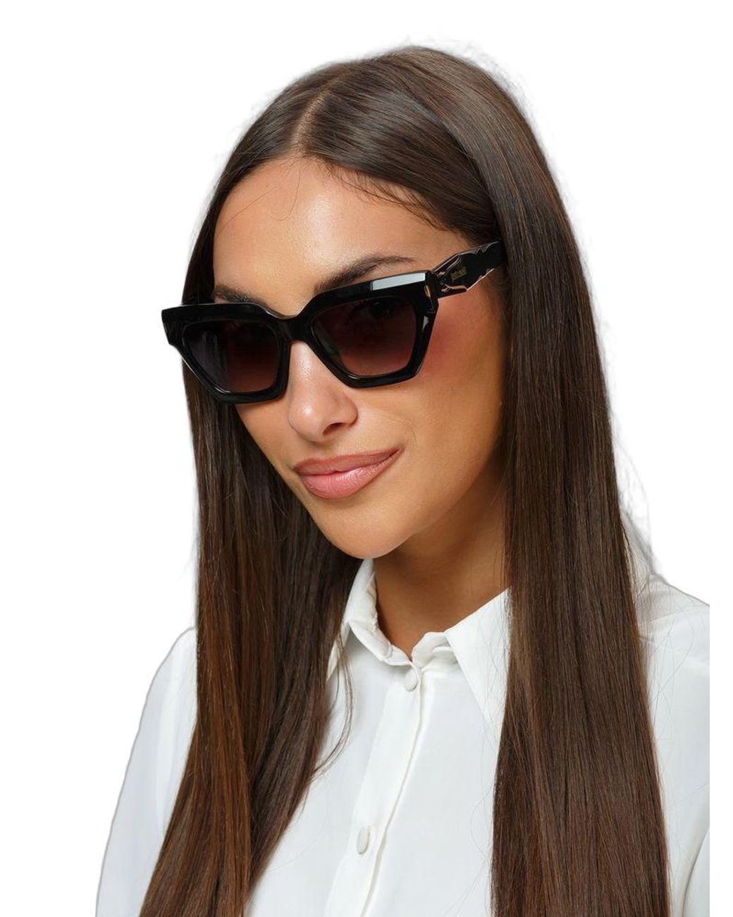 Just Cavalli Black Just Cavalli Sjc171 Oversized Square Acetate Sunglasses