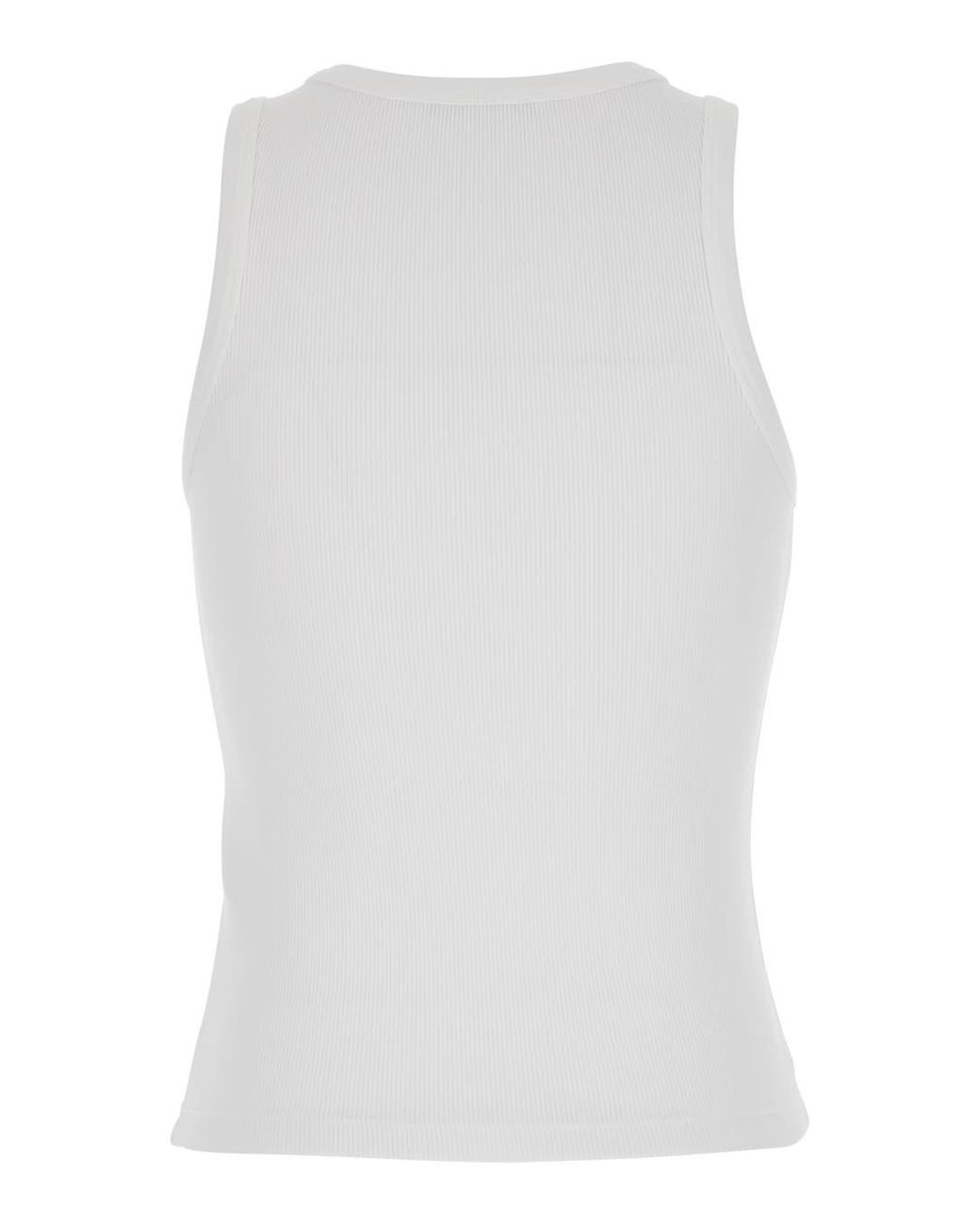 Givenchy White Sleeveless Top With Logo Lettering On The Front