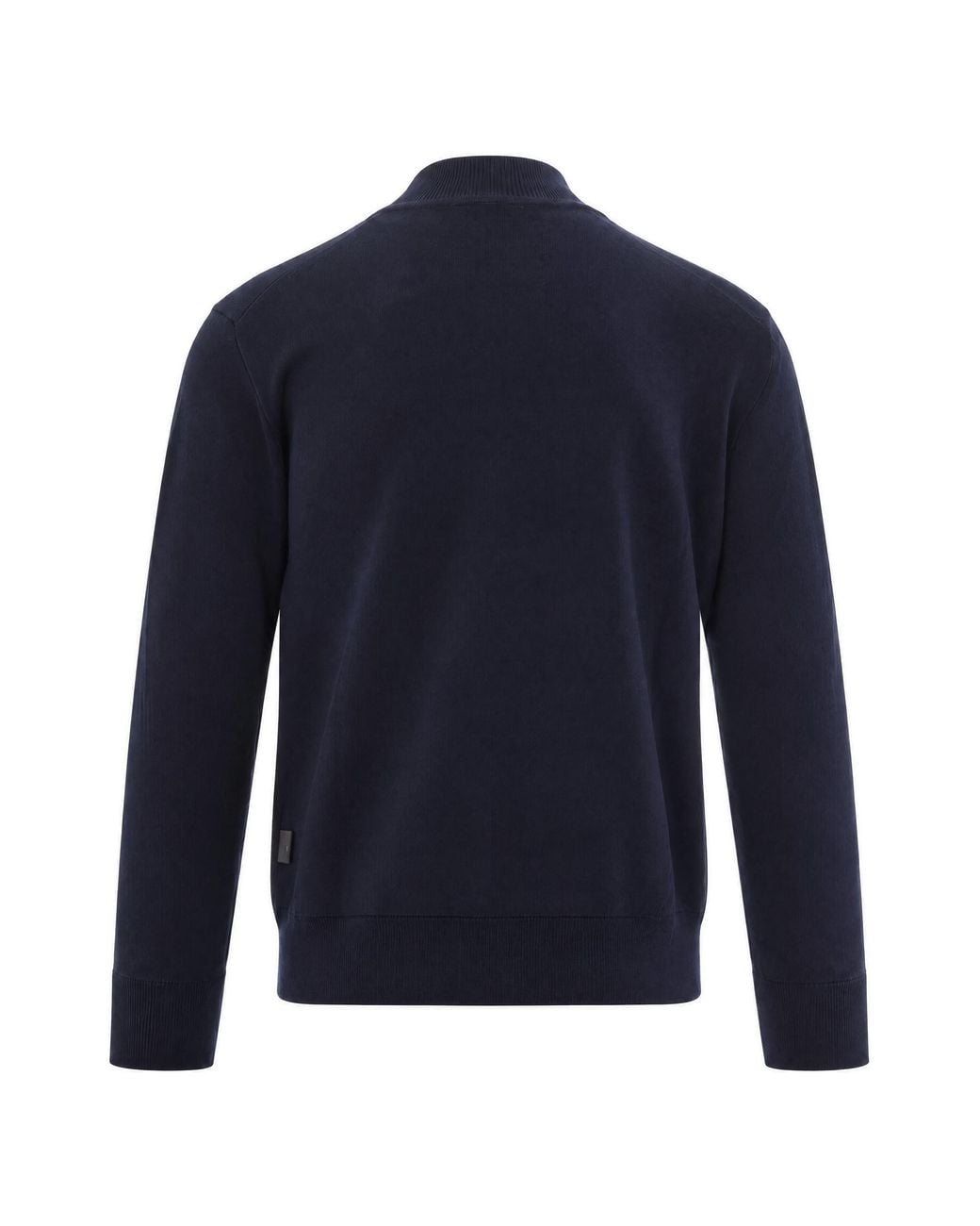 Paolo Pecora Blue Basic Zip Jumper Wool Sweater for men