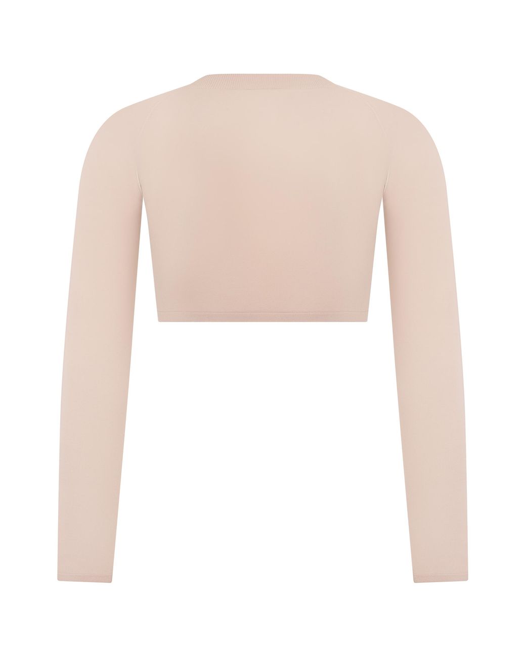 Alaïa White Cropped Long-Sleeve Top Polyester Tops