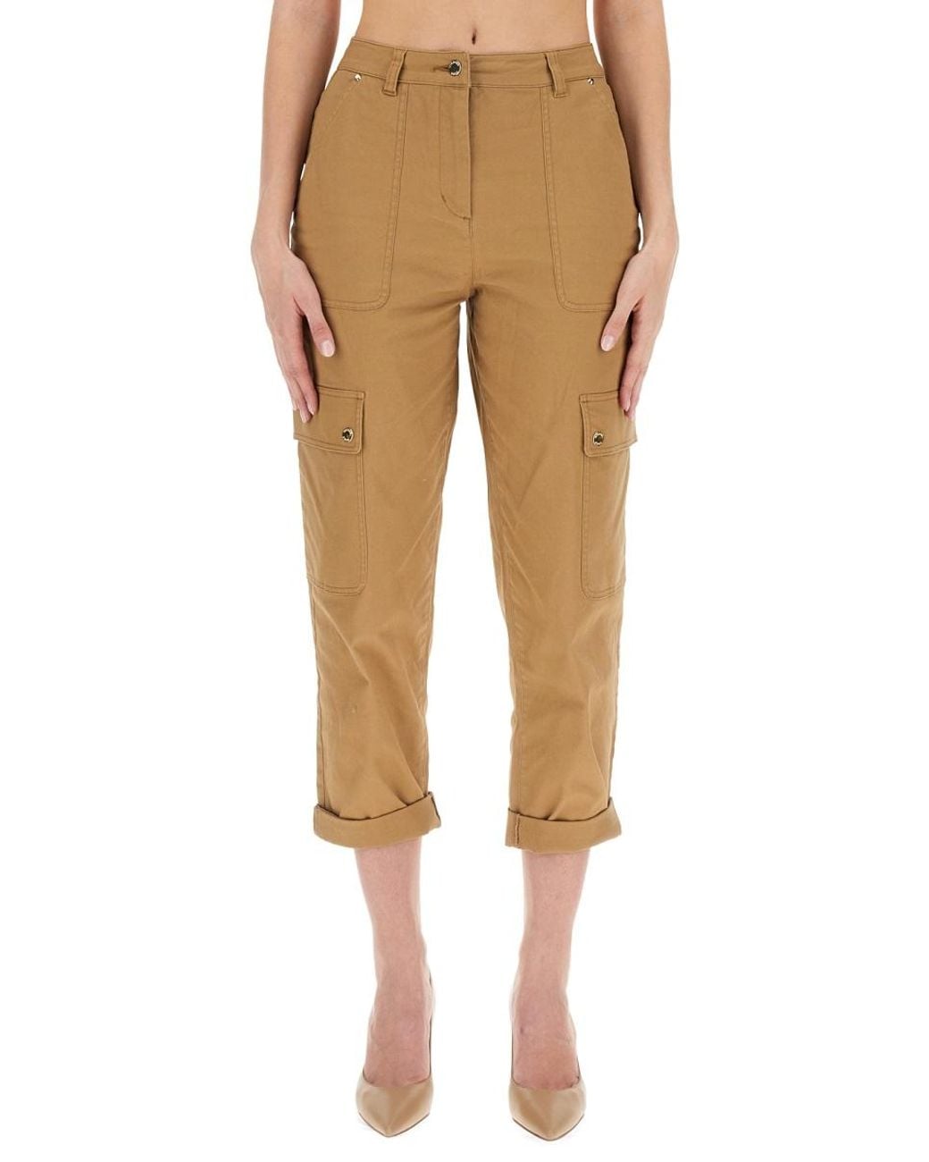 MICHAEL Michael Kors Natural Cargo Pants Organic Cotton Trousers