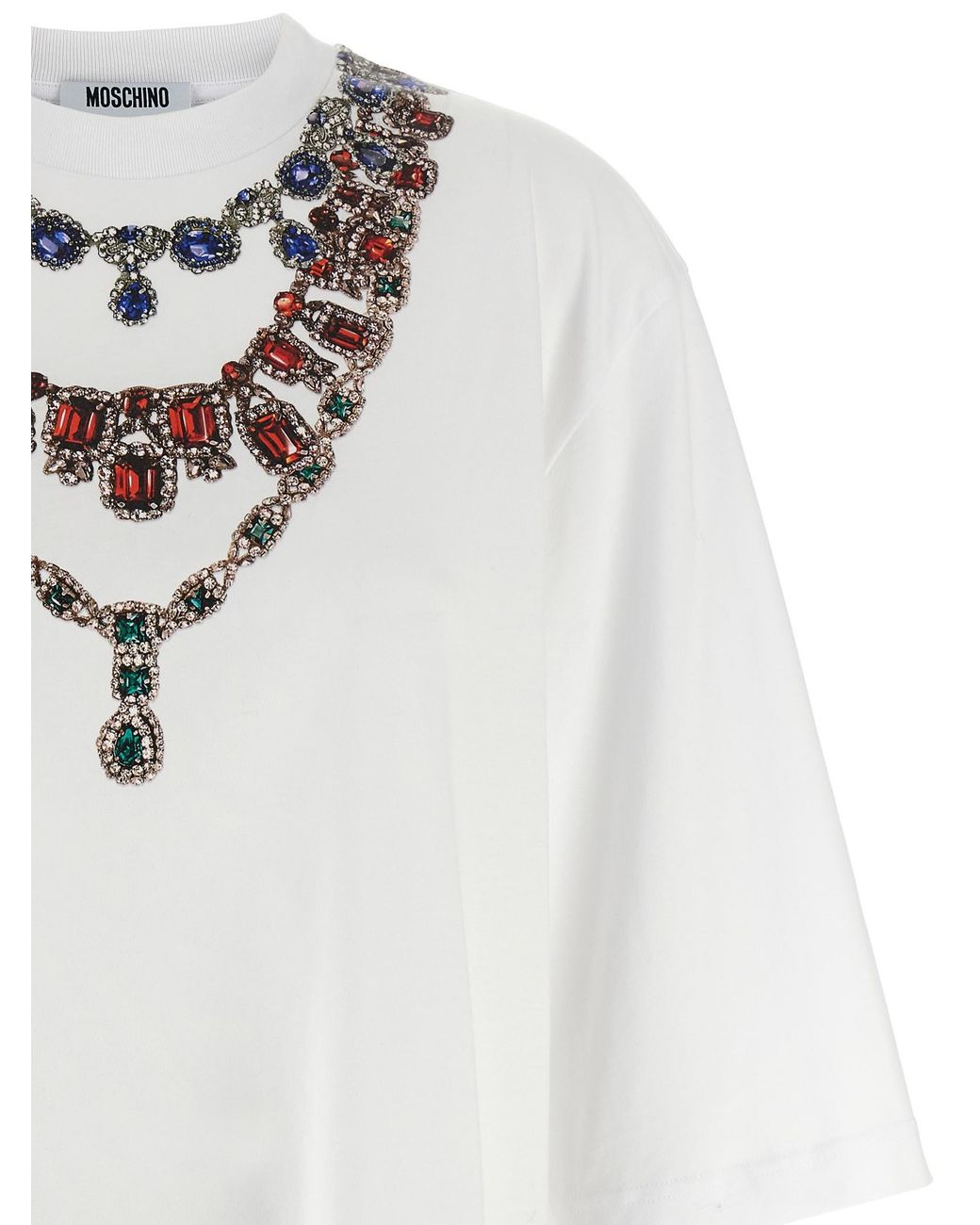 Moschino White Jewel Print T-Shirt