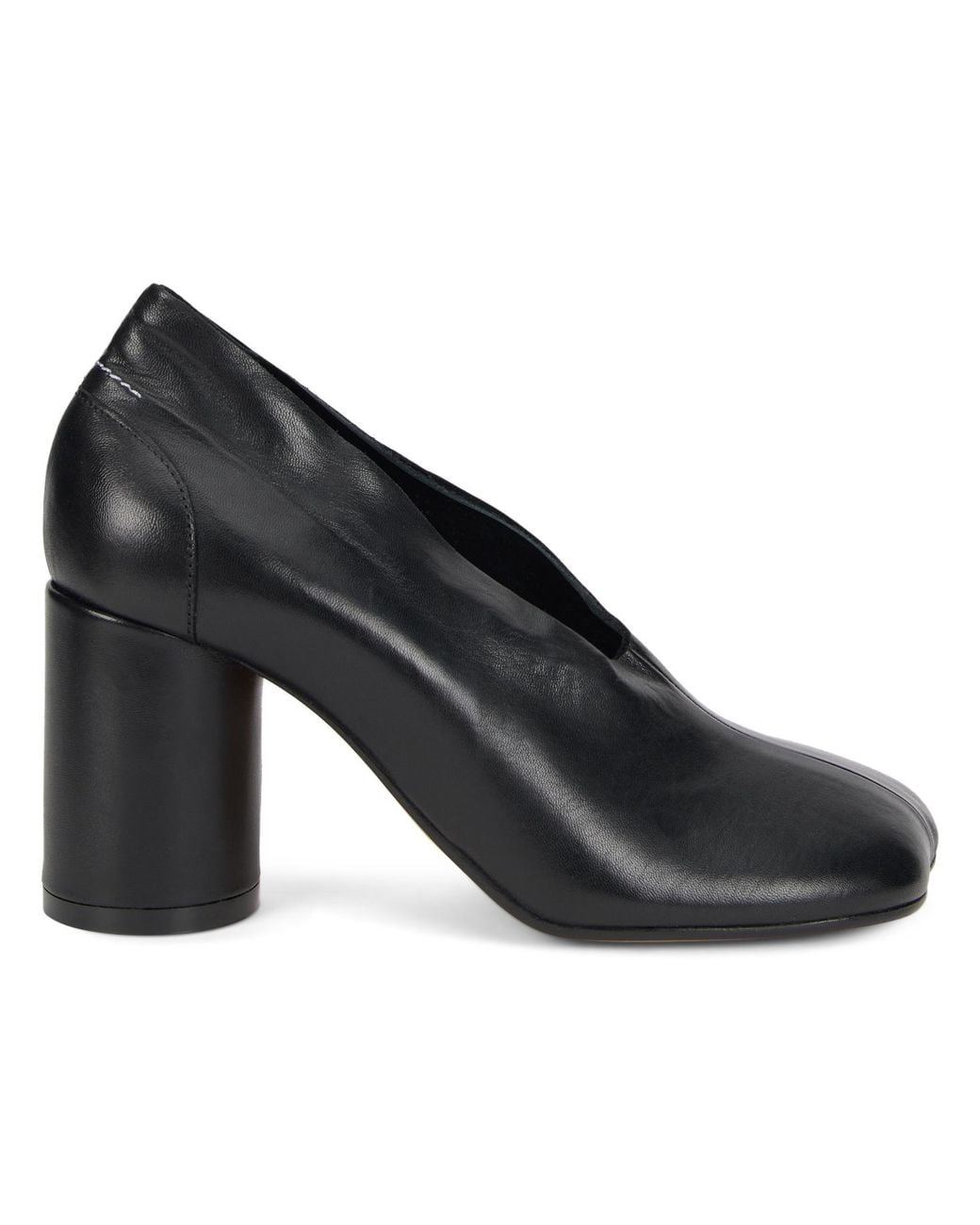 MM6 by Maison Margiela Black Court Shoes Anatomic Nappa Ovine Leather