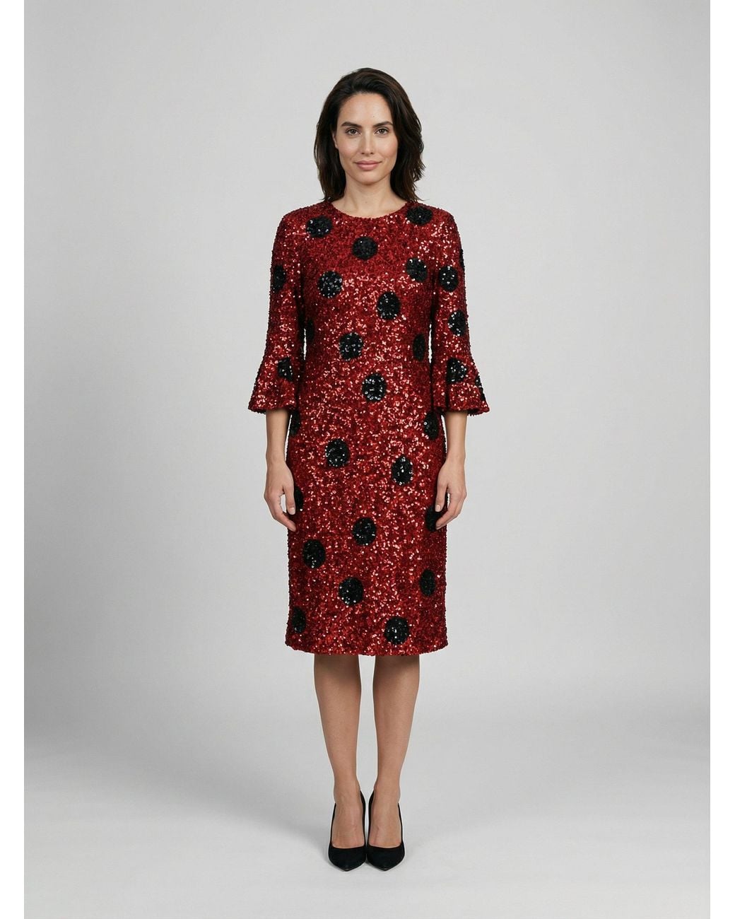 Dolce & Gabbana Red Dolce & Gabbana Sequin Cocktail Dress