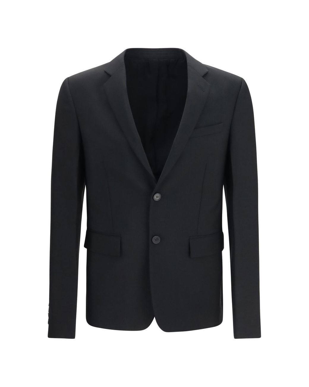 Fendi Black Single-Breasted Kid Mohair Blazer for men
