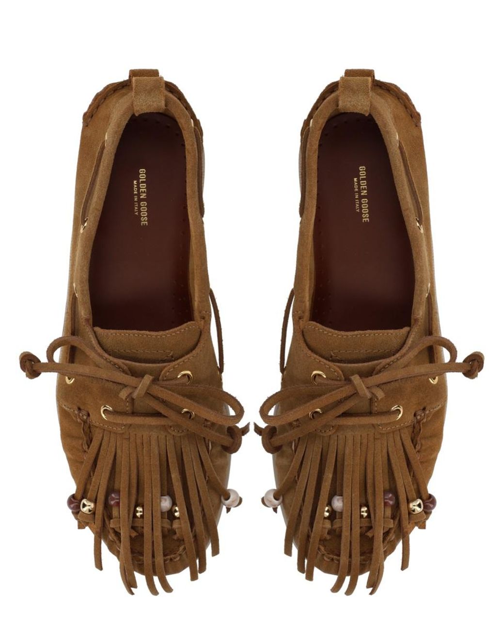Golden Goose Deluxe Brand Brown Moccasin Cruise Leather Cow Loafers