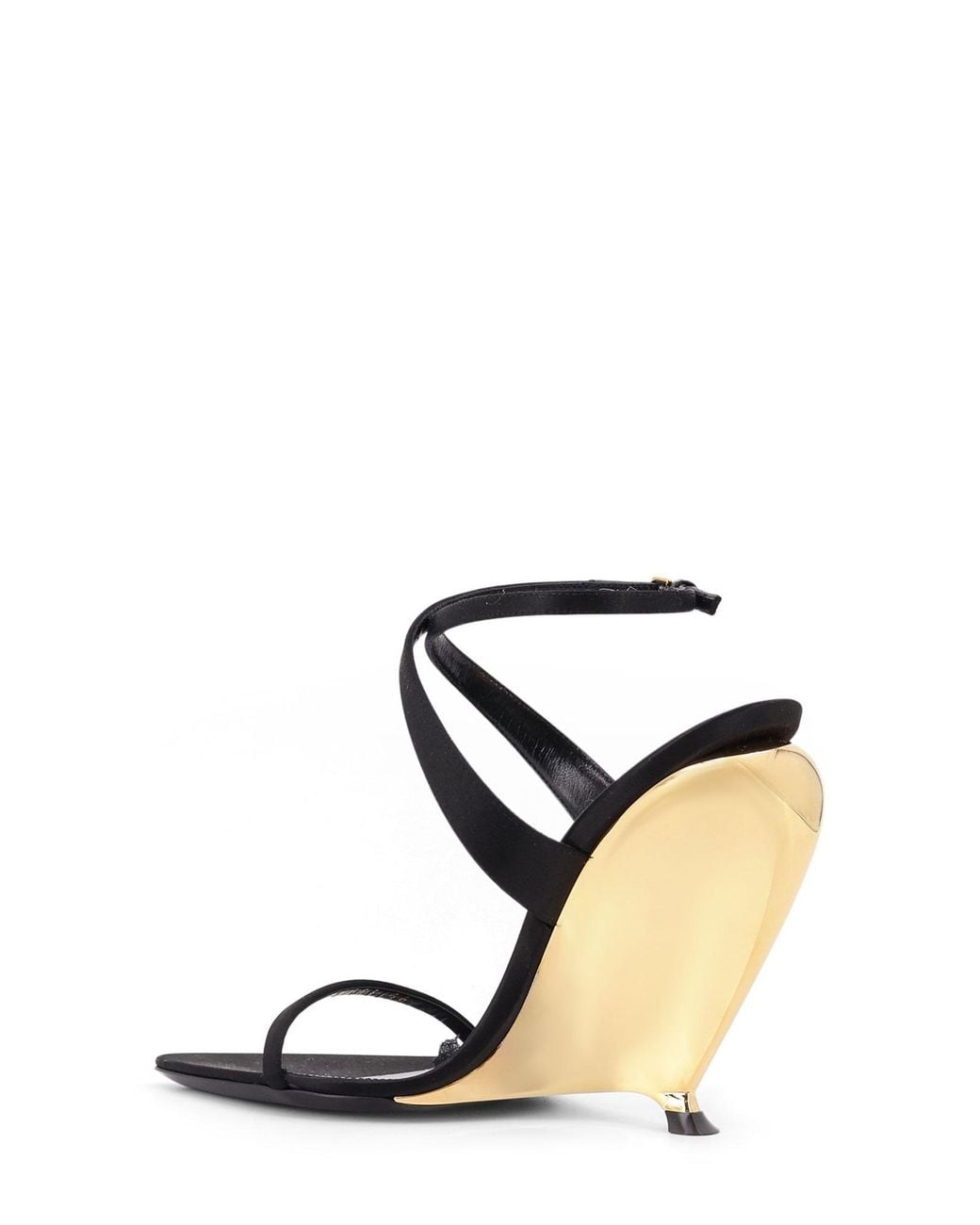 Saint Laurent Black Crepe Tallulah Wedges