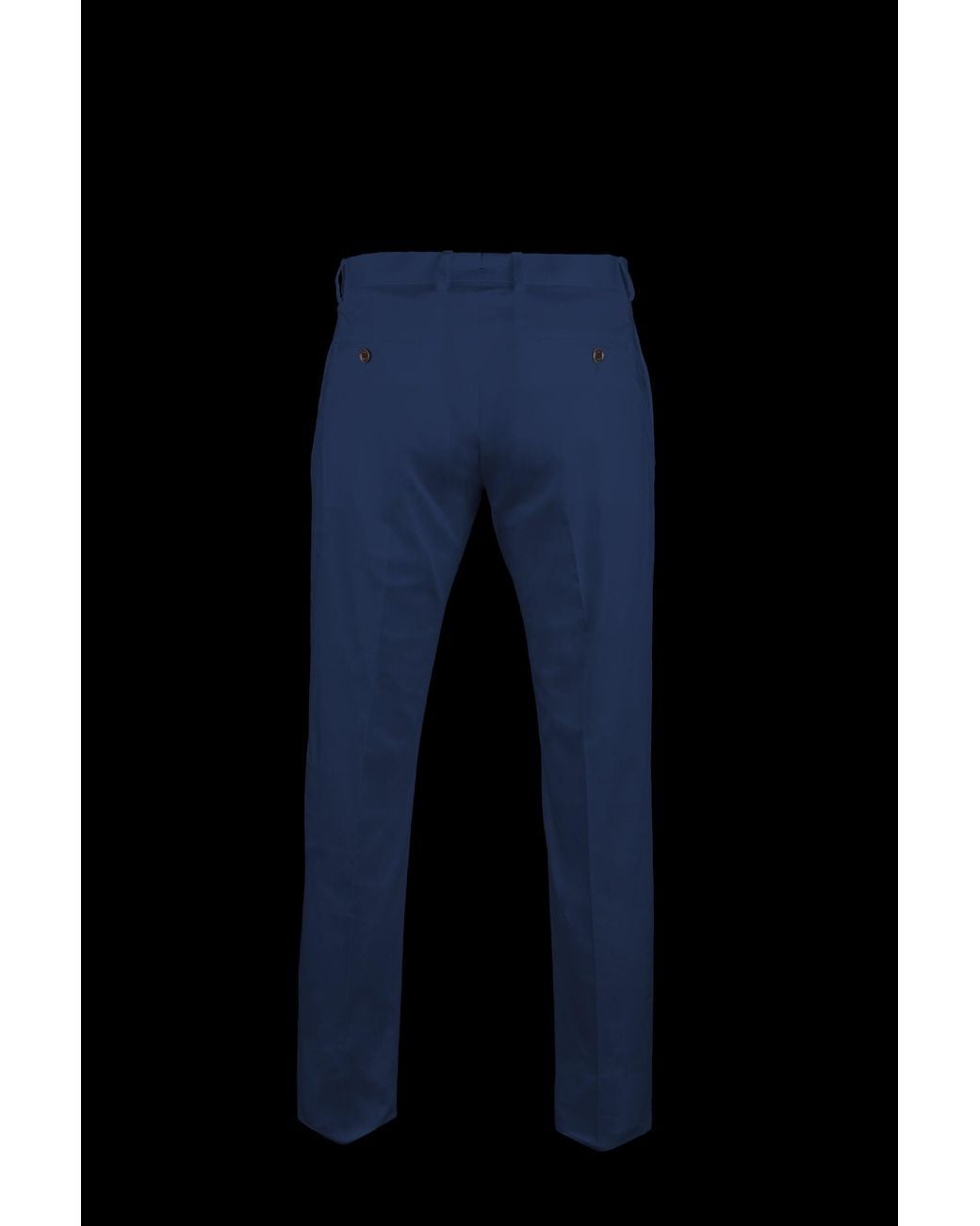 Moorer Blue Tailored Cotton Trousers for men