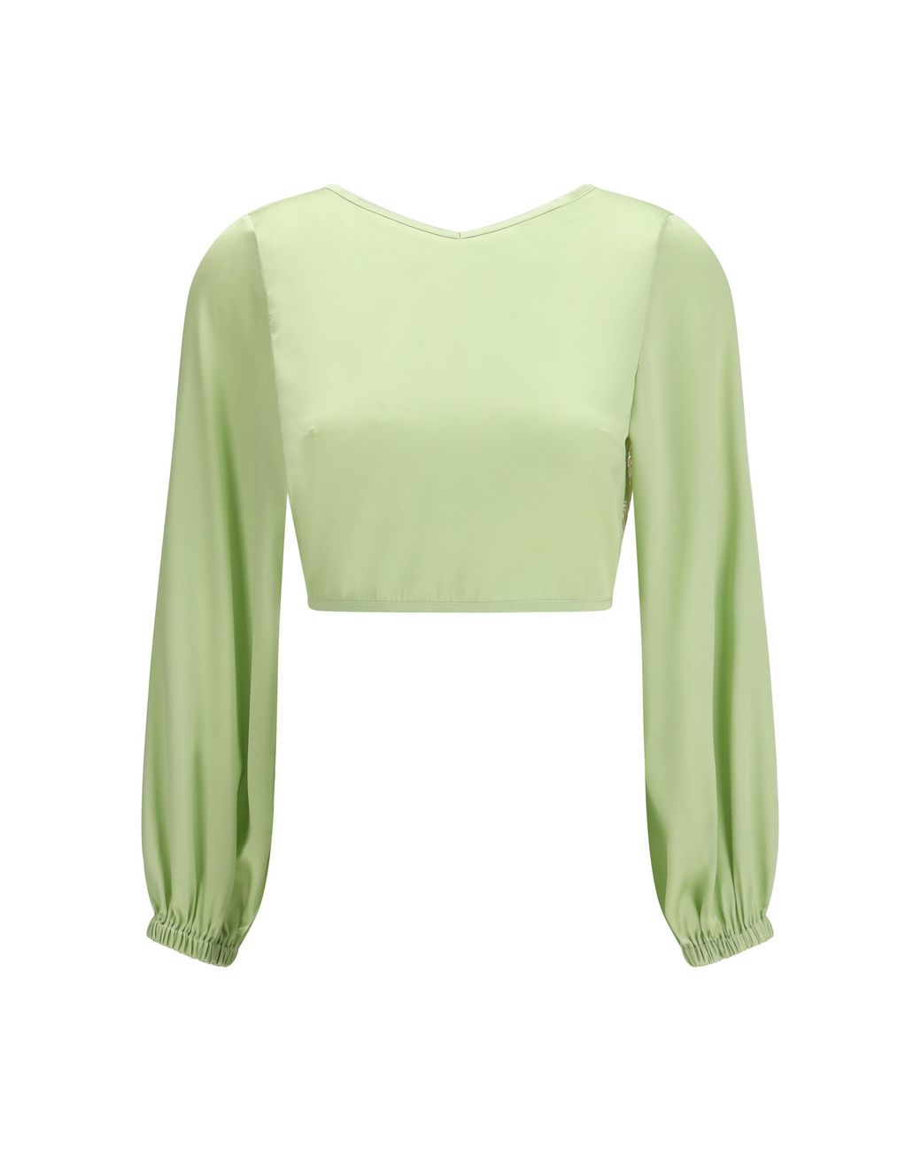 Kristina Ti Green V-Neck Blouse Shirt