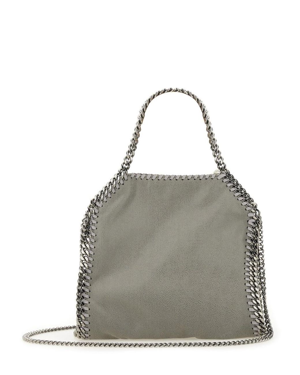 Stella McCartney Gray Falabella Mini Tote Bag Polyester Handbags